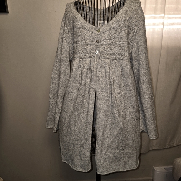 Logo large wool blend cardigan - Picture 1 of 9